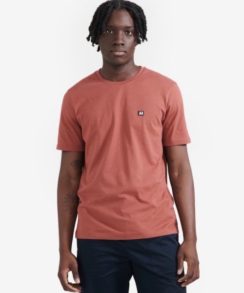 ＡＩＧＬＥ MEN(エーグル　メンズ)/オーガニックコットン ワンポイントロゴ クルーネック半袖Tシャツ/ブリック