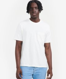 ＡＩＧＬＥ MEN(エーグル　メンズ)/オーガニックコットン ワンポイント刺繍ロゴ クルーネックポケット半袖Tシャツ/ホワイト