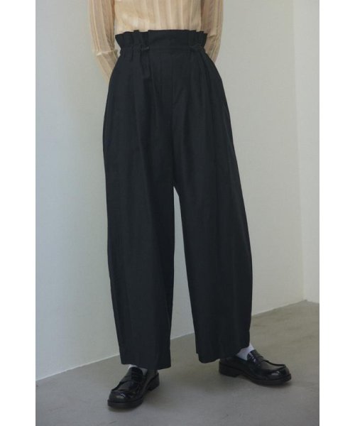 BLACK BY MOUSSY(ブラックバイマウジー)/gather cocoon pants/BLK