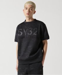 RoyalFlash/SY32 by SWEET YEARS/DOUBLE KNIT EMBOSS LOGO TEE/505932746