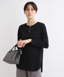 INDIVI/【洗える／リラクシー/コットン100%】シャツテールロングTシャツ/505933035