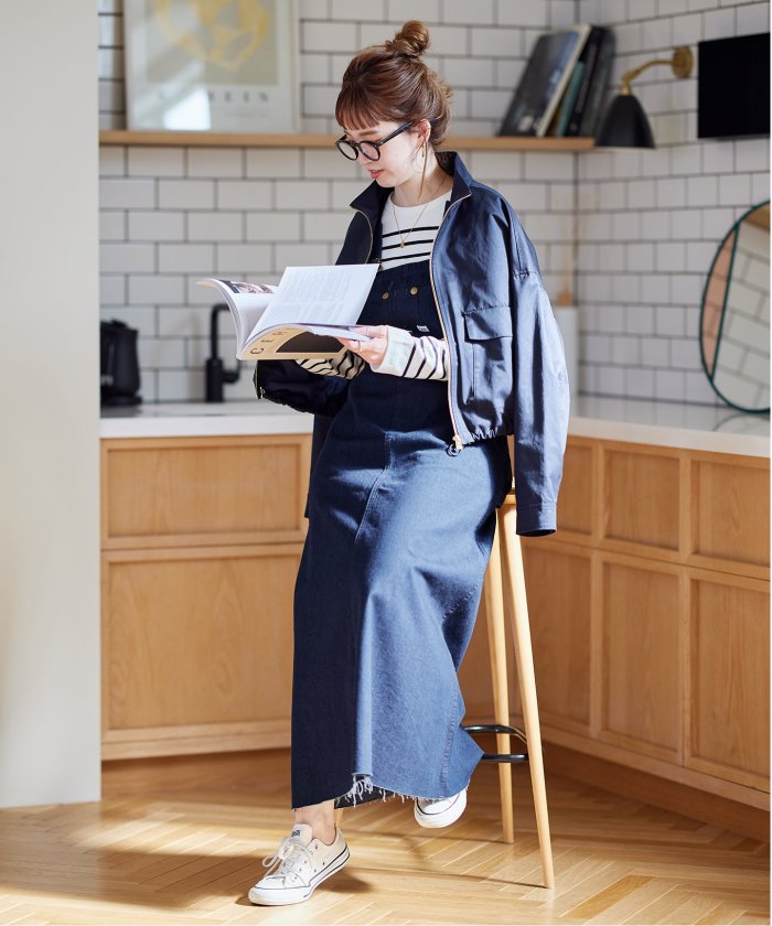 H&M 取合い デニム サロペット ジャンパースカート S
