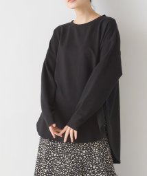 OMNES(オムネス)/【OMNES】+3℃蓄熱ストレッチ 裾ラウンド長袖Tシャツ/ブラック