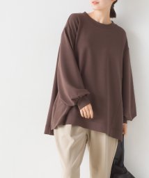 OMNES/【OMNES】+3℃蓄熱ストレッチ ボリューム袖Aライン長袖Tシャツ/505933839