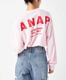 ANAP(アナップ)/ANAP ロゴ オーバーサイズ ロングスリーブ Tシャツ ロンT/ピンク