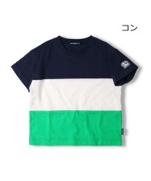 moujonjon/【子供服】moujonjon (ムージョンジョン) 3段切替半袖Tシャツ 80cm～140cm M32804/505934026