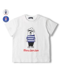 moujonjon(ムージョンジョン)/【子供服】 moujonjon (ムージョンジョン) くまプリント半袖Tシャツ 80cm～140cm M32805/ホワイト