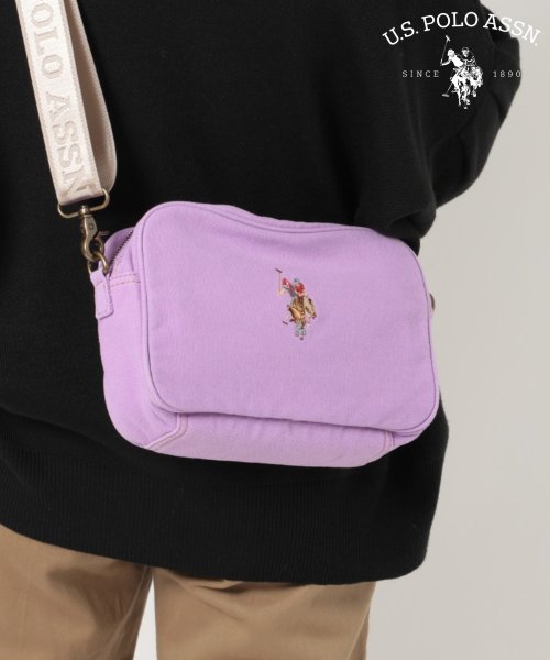 U.S. POLO ASSN.(U．S． POLO ASSN．)/【U.S. POLO ASSN.】ウォッシュドコットンポロショルダーバッグ M USPA－2645/パープル