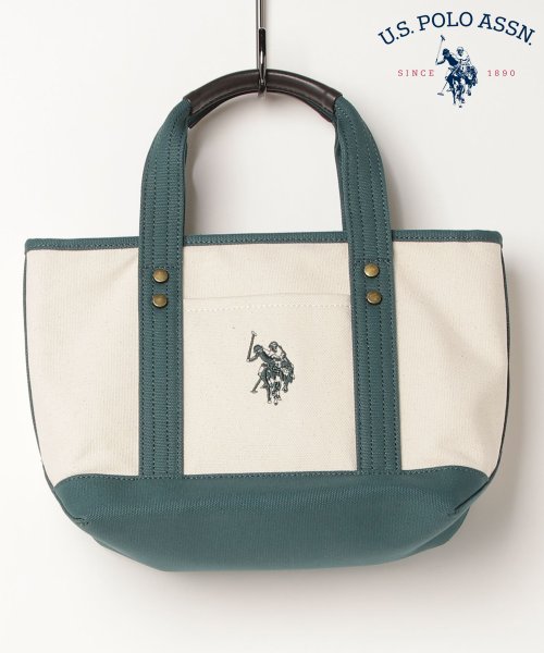 U.S. POLO ASSN.(U．S． POLO ASSN．)/【U.S. POLO ASSN.】キャンバストートS トートバッグ USPA1862/グリーン