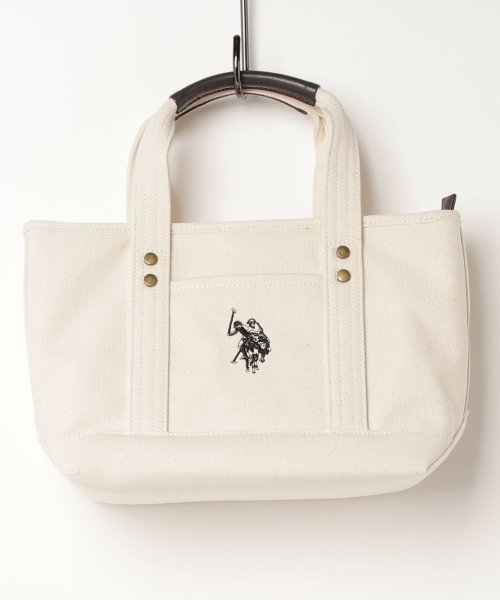 U.S. POLO ASSN.(U．S． POLO ASSN．)/【U.S. POLO ASSN.】キャンバストートS トートバッグ USPA1862/オフホワイト