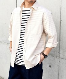 SHIPS any MEN(シップス　エニィ　メン)/SHIPS any: 〈洗濯機可能〉コットン / リネン ７分袖 レギュラー シャツ 24SS◇/ナチュラル