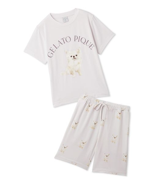 JUNIOR】 DOG柄Tシャツ&ショートパンツセット(505934445) | gelato