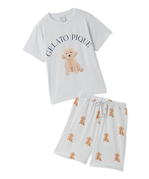 JUNIOR】 DOG柄Tシャツ&ショートパンツセット(505934445) | gelato