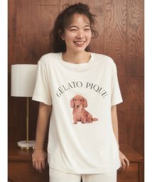 gelato pique(gelato pique)/DOG柄ワンポイントTシャツ/OWHT