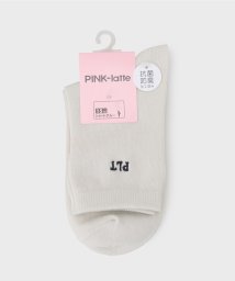 PINK-latte/15cm リブロゴショート丈ソックス/505934458