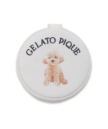 gelato pique(gelato pique)/DOG柄丸形ミラー/LGRY