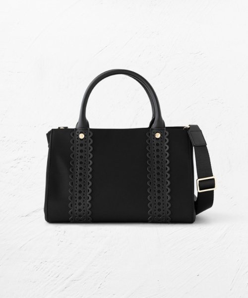 TOCCA(TOCCA)/【大人百花掲載】LACE TOTE トートバッグ/ブラックナイロン系
