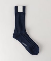 green label relaxing(グリーンレーベルリラクシング)/リブ ソリッド ソックス/NAVY