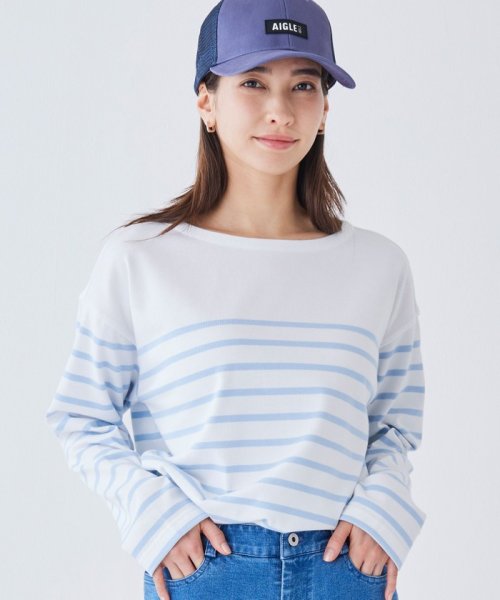 AIGLE(エーグル)/ロングスリーブTシャツ RP/ライトブルー