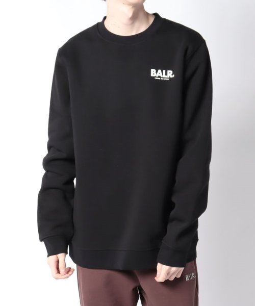 BALR(ボーラー)/OLAF STRAIGHT H2S GLOBE CREWNECK/Jet Black