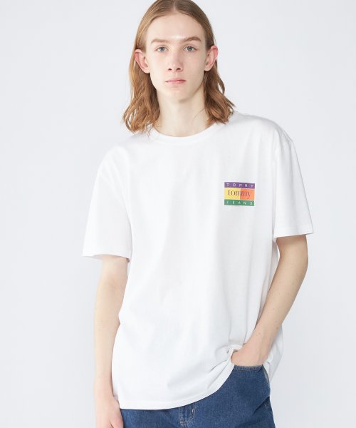 TOMMY JEANS(トミージーンズ)/レギュラーサマーフラッグTシャツ/ホワイト