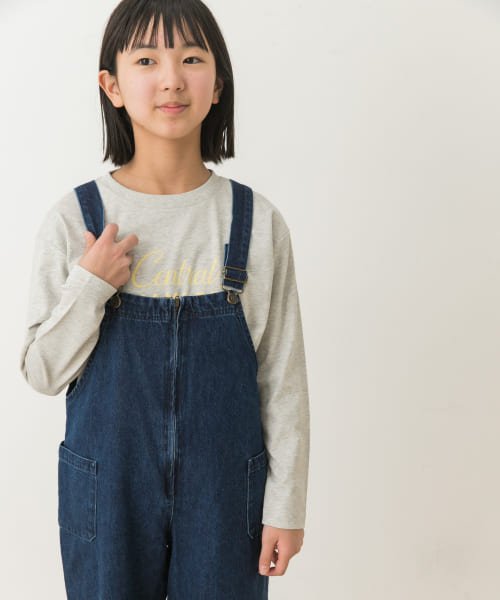 URBAN RESEARCH DOORS（Kids）(アーバンリサーチドアーズ（キッズ）)/『WEB/一部店舗限定サイズ』『親子リンク』ロゴプリントロンTシャツ(KIDS)/GRY×YEL