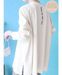 reca(レカ)/二重織バック刺繍ロゴTシャツ(R23230－k)/ライトベージュ