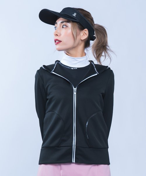 LANVIN SPORT(ランバン スポール)/【WEB限定】フルオープンカットソーブルゾン【吸汗/ストレッチ】/ブラック