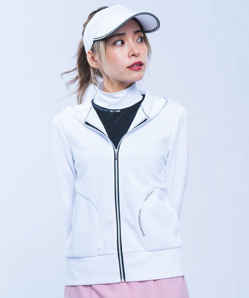 LANVIN SPORT(ランバン スポール)/【WEB限定】フルオープンカットソーブルゾン【吸汗/ストレッチ】/ホワイト