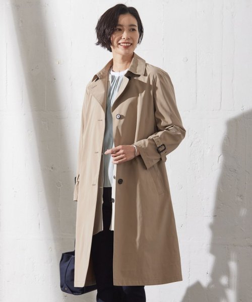 J.PRESS LADIES（LARGE SIZE）(J．プレス　レディス（大きいサイズ）)/【洗える・撥水】Reポリアーティローザ シングル トレンチコート/ブラウン系