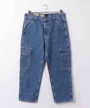 LEVI’S OUTLET/SILVERTAB（TM） ルーズフィット カーゴ ミディアムインディゴ I LOVE MOVING/505921188