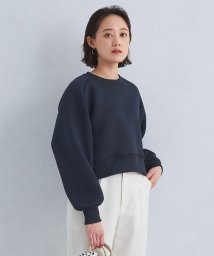 green label relaxing(グリーンレーベルリラクシング)/クロップド ダンボール プルオーバー カットソー/NAVY