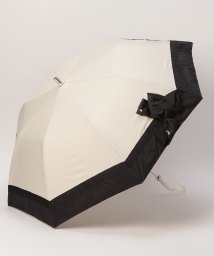 LANVIN en Bleu(umbrella)(ランバンオンブルー（傘）)/晴雨兼用折りたたみ日傘　ビジューリボン/ベージュ