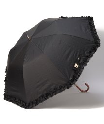 LANVIN en Bleu(umbrella)(ランバンオンブルー（傘）)/晴雨兼用折りたたみ日傘　ドビーフリル/ブラック