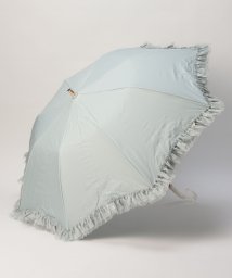 LANVIN en Bleu(umbrella)(ランバンオンブルー（傘）)/晴雨兼用折りたたみ日傘　オーガンジーフリル/グリーン