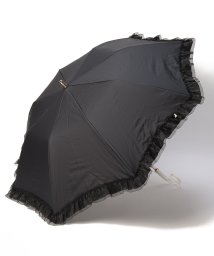 LANVIN en Bleu(umbrella)(ランバンオンブルー（傘）)/晴雨兼用折りたたみ日傘　オーガンジーフリル/ブラック