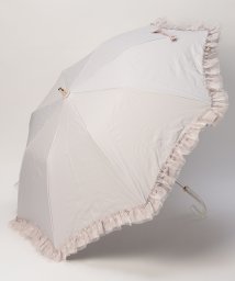 LANVIN en Bleu(umbrella)(ランバンオンブルー（傘）)/晴雨兼用折りたたみ日傘　オーガンジーフリル/キャメル