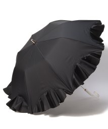 LANVIN en Bleu(umbrella)(ランバンオンブルー（傘）)/晴雨兼用折りたたみ日傘　フレアフリル/ブラック