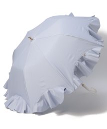 LANVIN en Bleu(umbrella)(ランバンオンブルー（傘）)/晴雨兼用折りたたみ日傘　フレアフリル/ペールスカイ