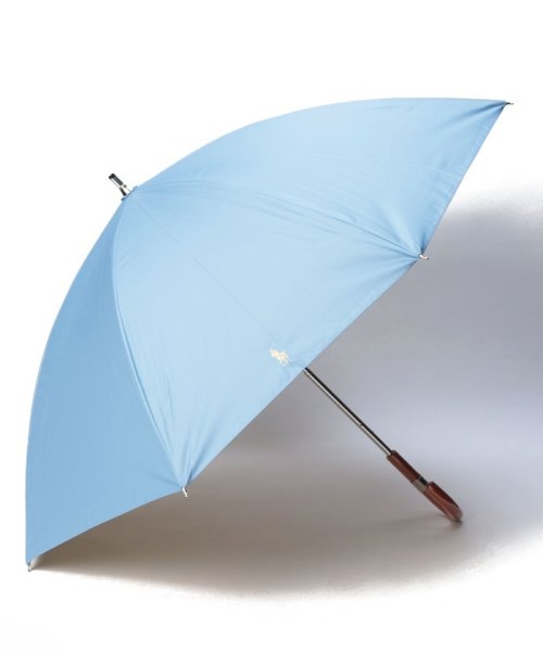 POLO RALPH LAUREN(umbrella)(ポロラルフローレン（傘）)/晴雨兼用日傘　ロゴ刺繍/ターコイズブルー