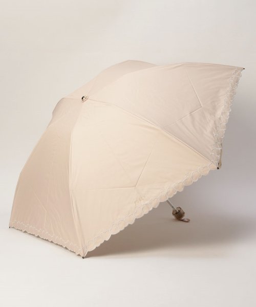 FURLA(フルラ)/晴雨兼用折りたたみ日傘　ハート刺繍/ベージュ