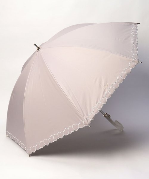 FURLA(フルラ)/ FURLA フルラ 晴雨兼用 長傘 ショート傘 日傘 ハート刺繍 遮熱 1級遮光 UV 紫外線対策 軽量/ダークグレー