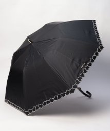 FURLA(フルラ)/晴雨兼用折りたたみ日傘　ハート刺繍/ブラック
