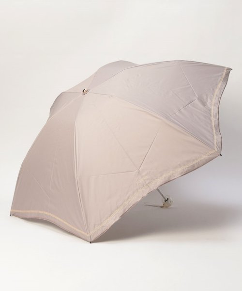 FURLA(フルラ)/晴雨兼用折りたたみ日傘　ジッパー刺繍/ダークグレー