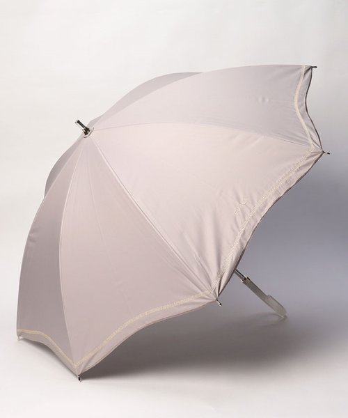 FURLA(フルラ)/ FURLA フルラ 晴雨兼用 長傘 ショート傘 日傘 ジッパー刺繍 遮熱 1級遮光 UV 紫外線対策 軽量/ダークグレー