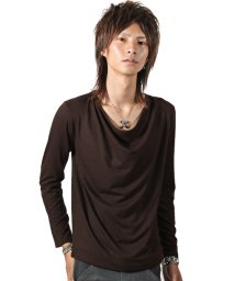 LUXSTYLE/Aegnoir(イグノア) ドレープ無地ロンＴ/メンズ ロンTシャツ お兄系 キレイめ ロングスリーブ 無地/505936217