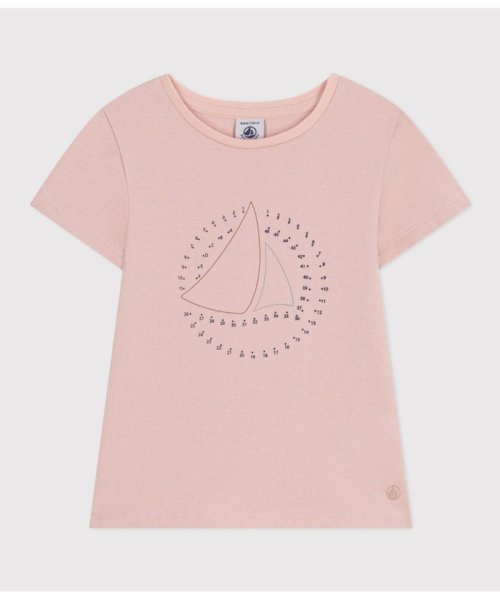 PETIT BATEAU(プチバトー)/プリント半袖Ｔシャツ/ライトピンク