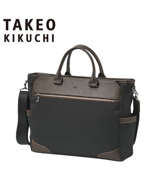 TAKEO KIKUCHI(タケオキクチ)/タケオキクチ トートバッグ ビジネスバッグ メンズ ブランド 通勤 撥水 A4 B4 PC 13.3インチ 2WAY TAKEO KIKUCHI 711542/ブラック