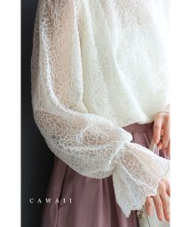 CAWAII/刺繍で描くバラ咲き誇るキャンディスリーブブラウストップス/505937051