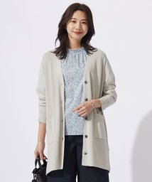 J.PRESS LADIES(J．プレス　レディス)/【洗える】COTTON MODAL Vネック カーディガン/グレージュ系